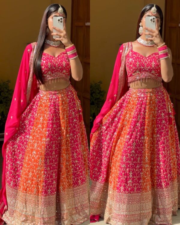 Radiant Blossom Lehenga – A Stunning Bridal Delight