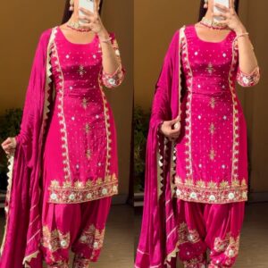 Magenta Radiance Panjabi Suit – A Handcrafted Boutique Classic