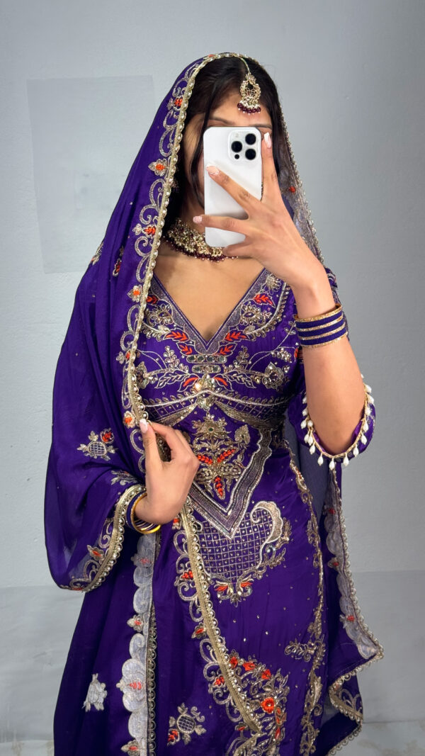 Royal Radiance Purple Silk Salwar Suit