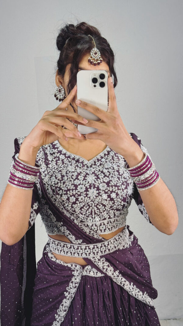 Regal Purple Lehenga – Timeless Elegance