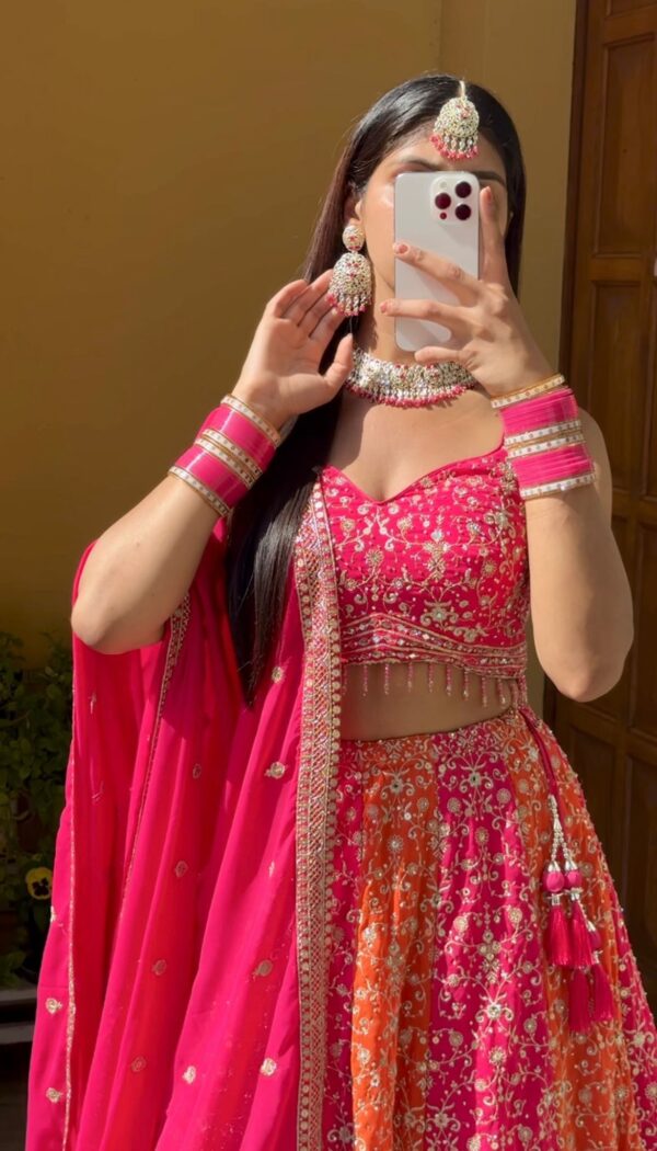 Radiant Blossom Lehenga – A Stunning Bridal Delight