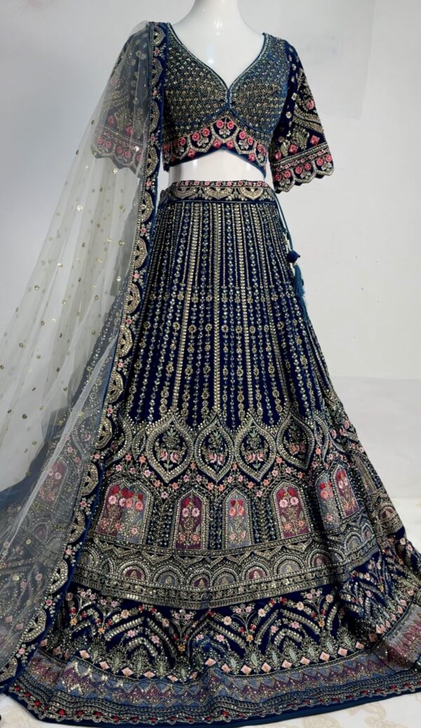 Midnight Opulence Lehenga – A Royal Embroidered Marvel