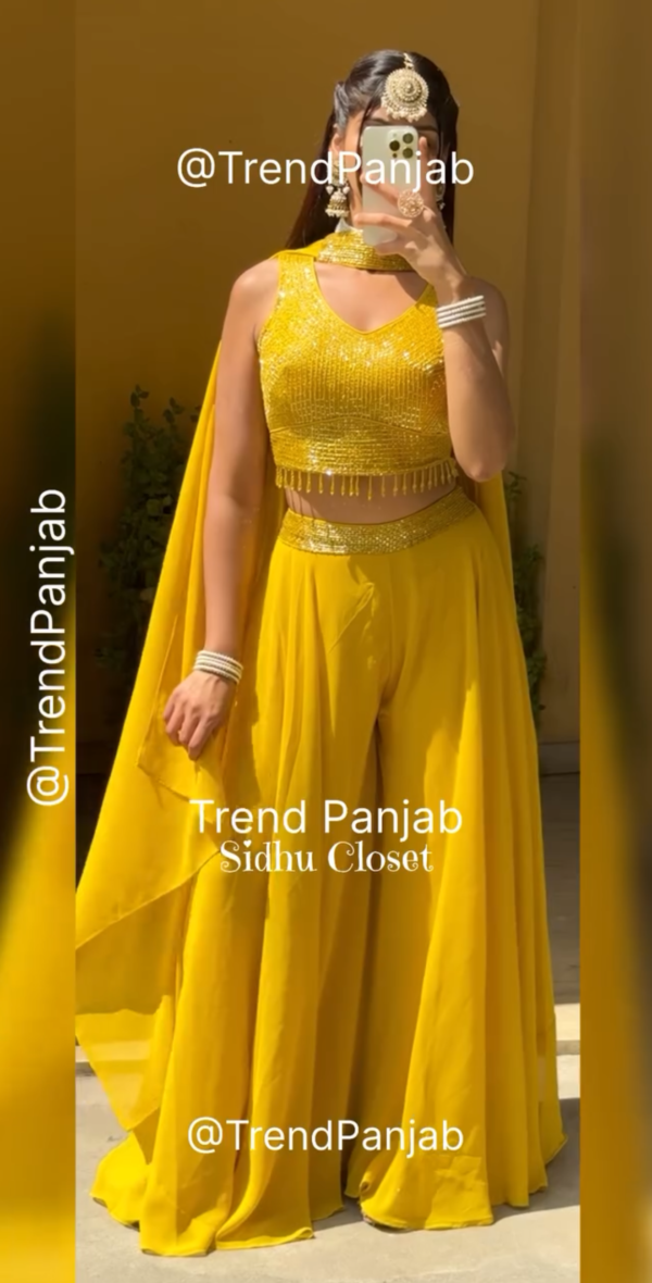 Yellow Radiance Palazzo Suit